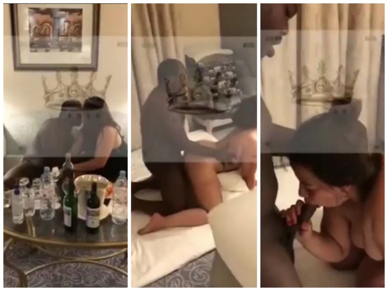 منال الكويتية وزوجها المعرص الديوث مع فحل اسود دبابة
